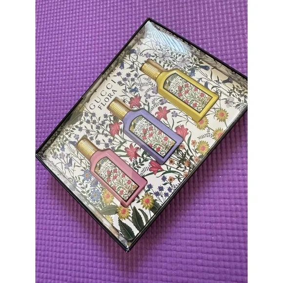 GUCCI Flora 3 Piece Set with Gardenia, Magnolia & Orchid - .16 oz ea. NIB - Picture 11 of 15
